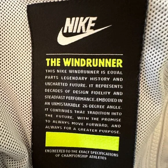 Nike Men's White Gray Full Zip Windbreaker Jacket Size 2XL XXL Polyester - Picture 3 of 5